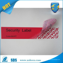Garantía de bajo precio anular etiquetas / vacío de garantía si se quita etiqueta / manipulación evidente etiquetas vacías